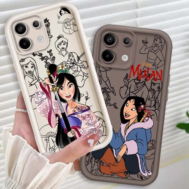 

Disney Mulan Cartoon For Xiaomi Mi Poco X3 X4 X5 X6 M4 M5 M5s M6 F4 F5 F6 Pro GT Plus 5G Eye Ladder Cover