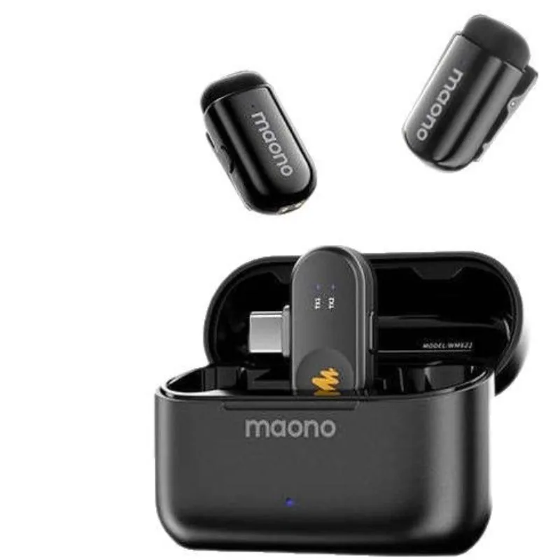 

T1mini microphone clip-neck wireless live broadcast mobile phone noise reduction flash collar clip radio recording