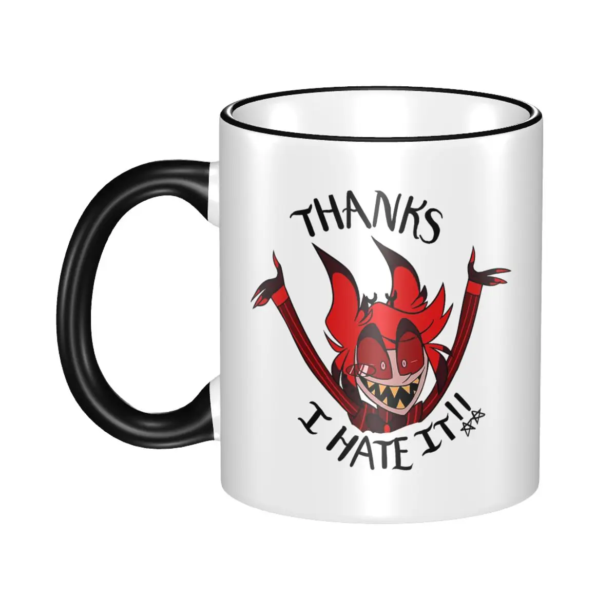 

Thanks For Nothing Alastor Hazbins Hotels Merch Coffee Mugs Cute Tea Cups Gift
