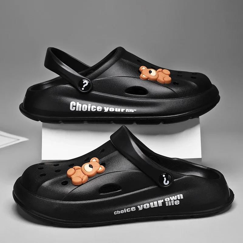 

Мужские сандалии, легкие домашние пляжные сандалии, женские тапочки, летние уличные быстросохнущие туфли на плоской подошве из мягкого ЭВА, женские сабо 2025