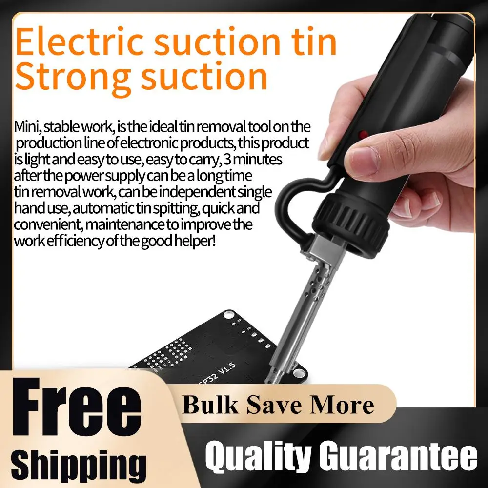 

Электрический вакуумный паяльник-отсос из пластика и нержавеющей стали с вилкой стандарта ЕС для сборки печатных плат и чипов