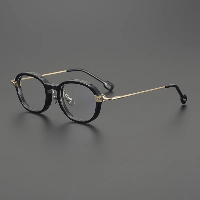 

2025 New Retro Acetate Glasses Frame for Men Myopia Reading Eyeglasses Custom Prescription Women Optical Vintage Round Eyewear