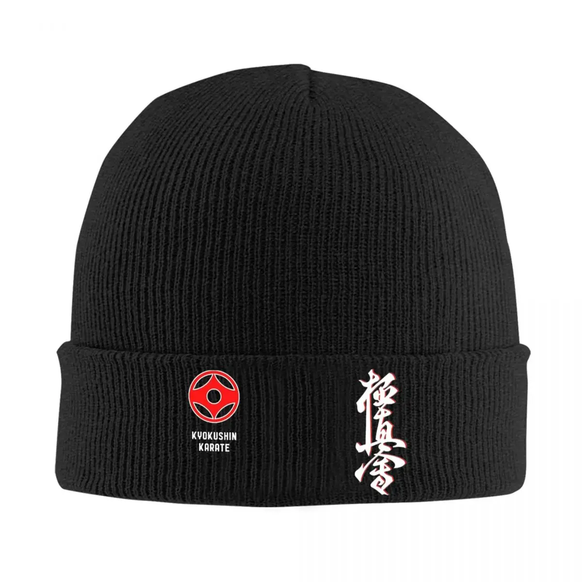 Kyokushin Karate Hat Autumn Winter Beanie Street Kanji Taijutsu Cap Unisex Knitted Hat