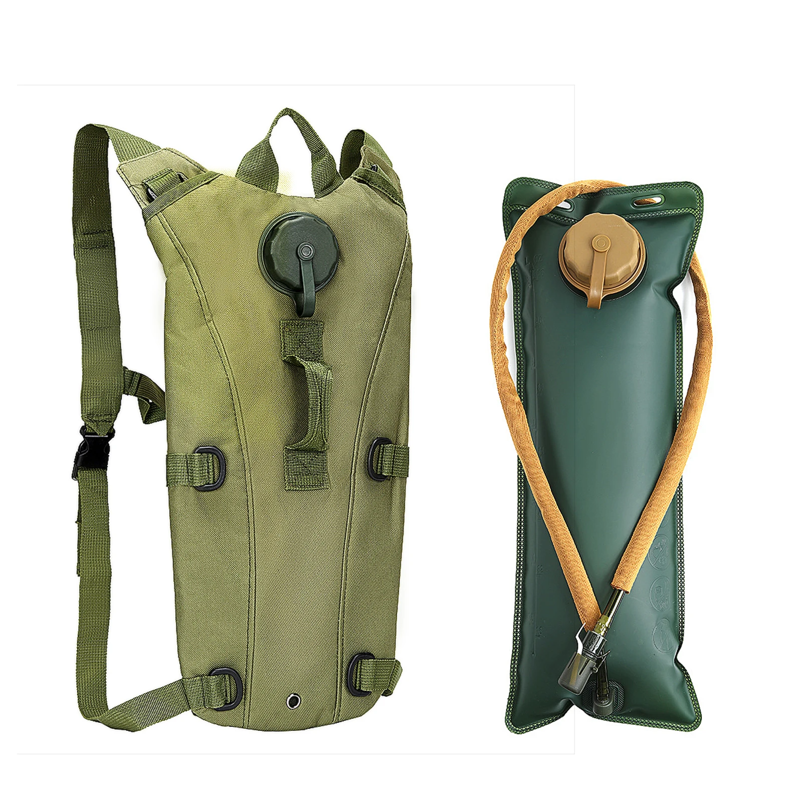 Tactical Outdoor Backpack with 3L Water Bag Multi-pocket For Fishing Hiking Biking Running Survival Walking And Climbing