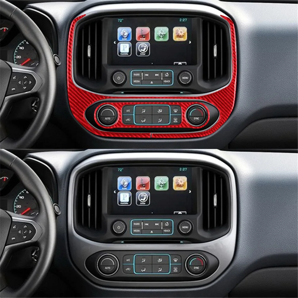 

Carbon Fiber Red Stickers Cover Trim Car Interior Decorative Accessories For Chevrolet Colorado / GMC Canyon 2015-2022
