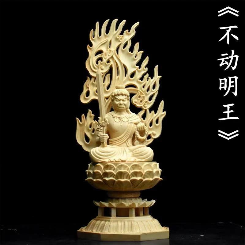 Retro handicrafts, solid wood Guanyin Bodhisattva decorations, home and office feng shui decorations, auspicious decorations