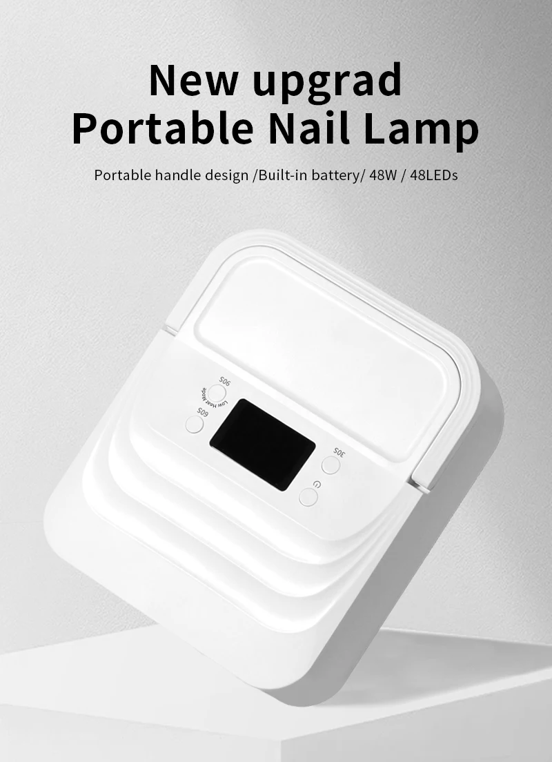 เครื่องอบเล็บมืออาชีพ 4QUEENS 48 LED 48W UV ขนาดใหญ่ อบแห้งเร็ว ชาร์จไฟได้ ใช้กับเจลทุกชนิด แบบไร้สาย