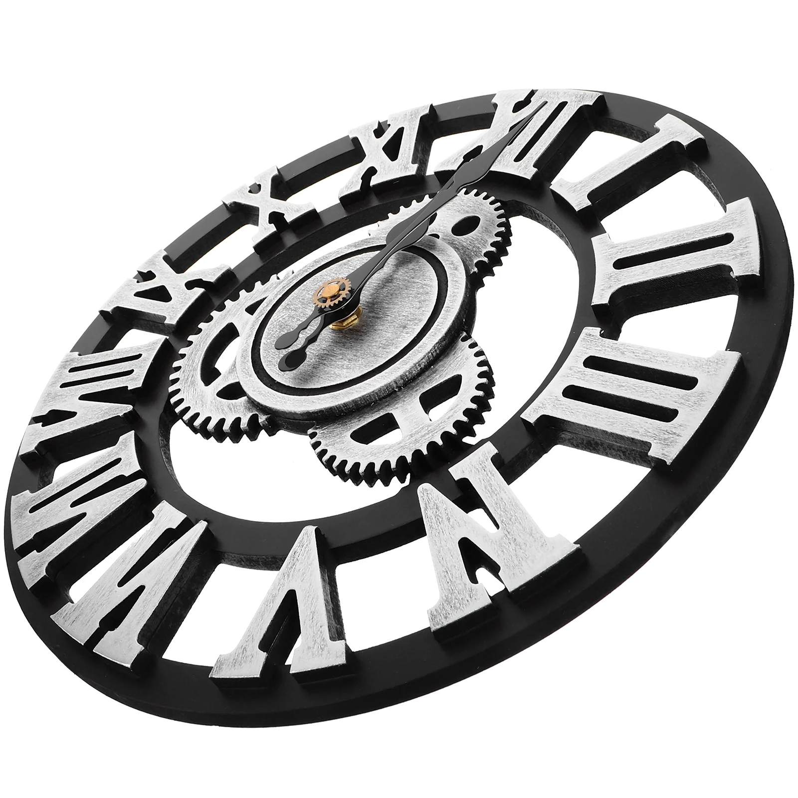 

Retro Gold Gear Clock Decor Decorative Clocks Wall Hanging Art Metal Office