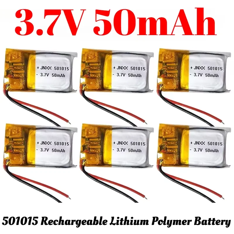 

New 3.7V 501015 50mah Lipo Rechargeable Lithium Li-Polymer Li-ion Battery for Earphone Wireless Headphones Headset 501115