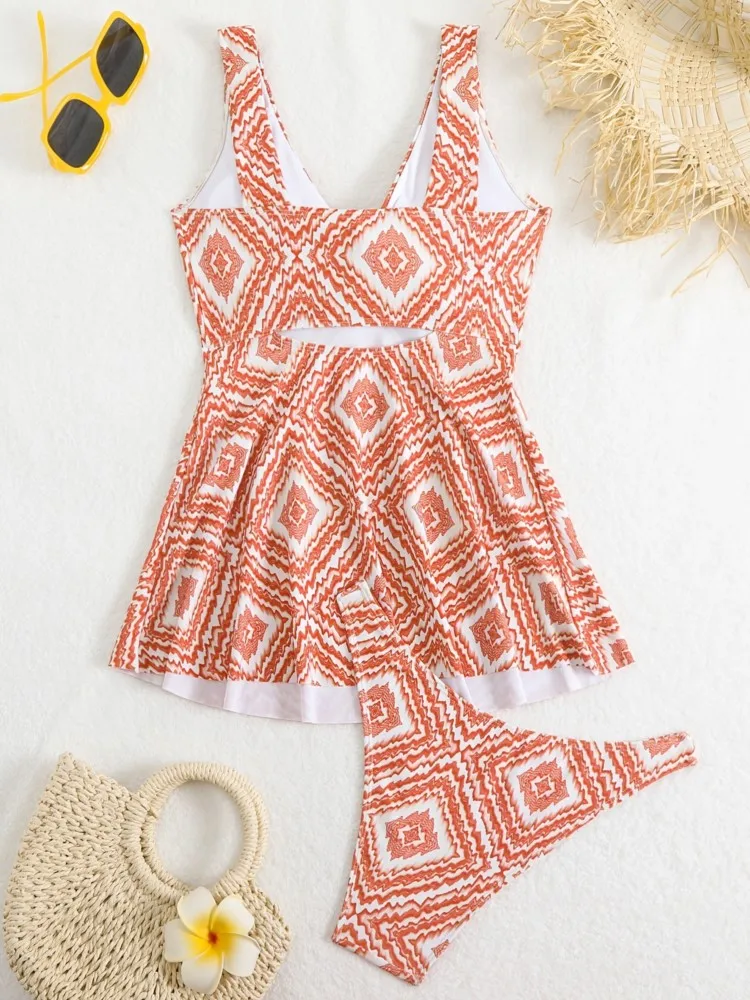 New Tankini Swimwears Tankini Set Sexy Swimsuit Women Summer Bathing Suit Bikini Set Sleeveless Beach Swimming Suit Female view 5