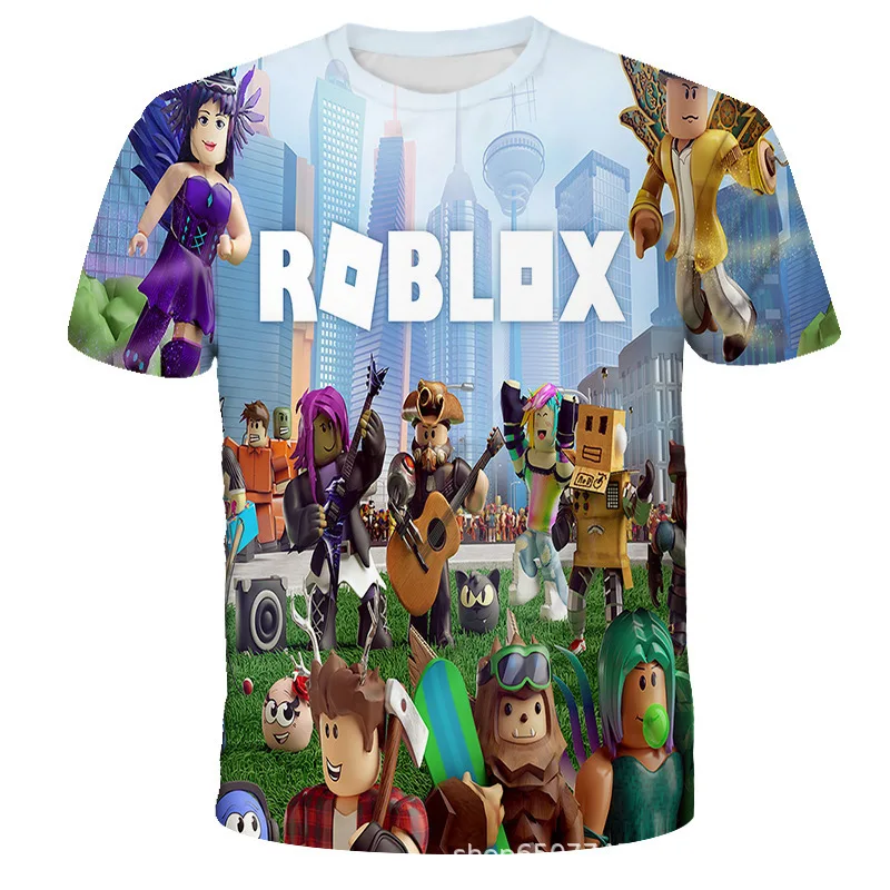 

2026 New Roblox Game Kids T-Shirt Boys Girls Cartoon Print Casual Short Sleeve T-Shirt Summer Fun Children Clothing Gift