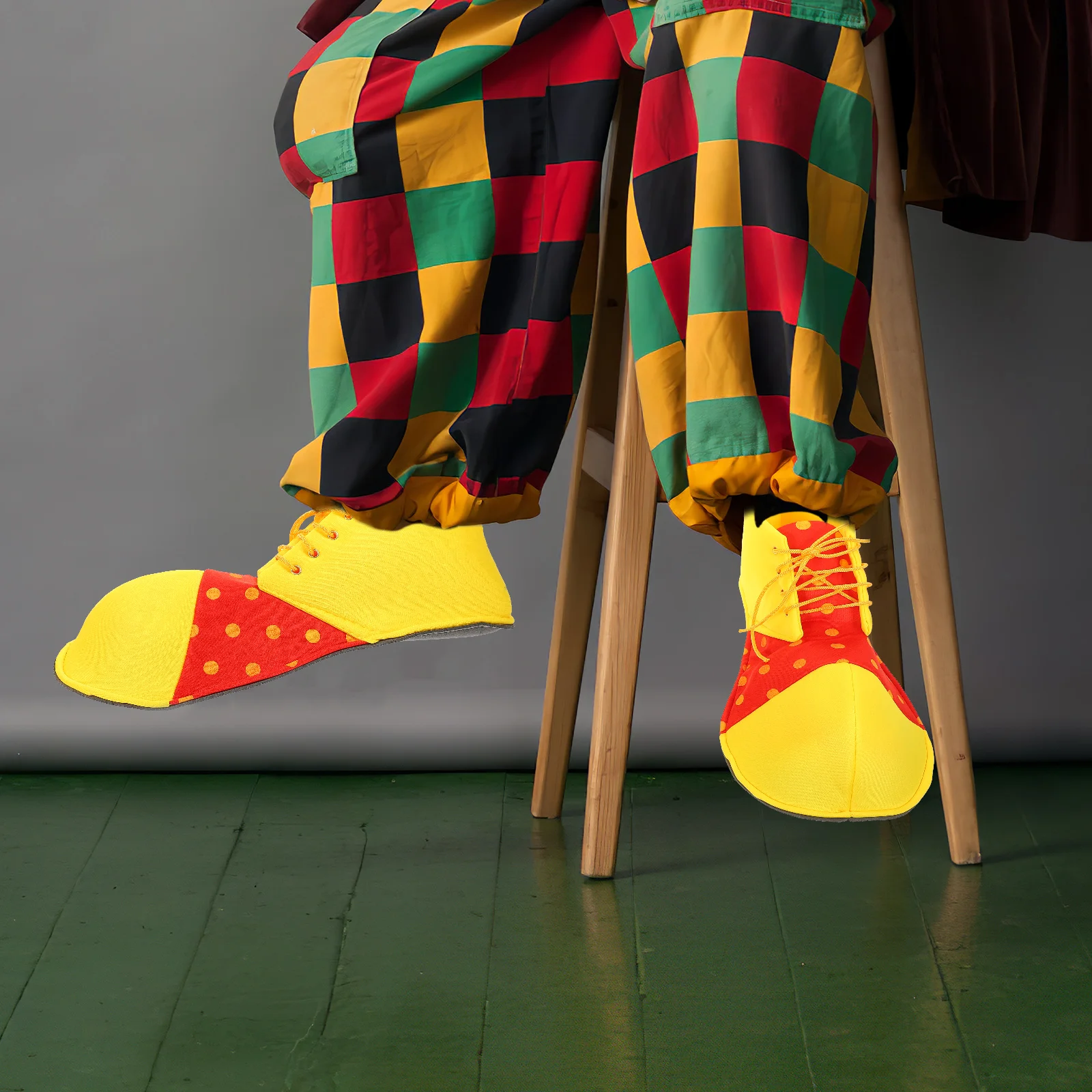 Costume de chaussures de clown d'Halloween pour bébé, cosplay, fournitures de tenue de Noël, performance à semelle brûleur effrayante