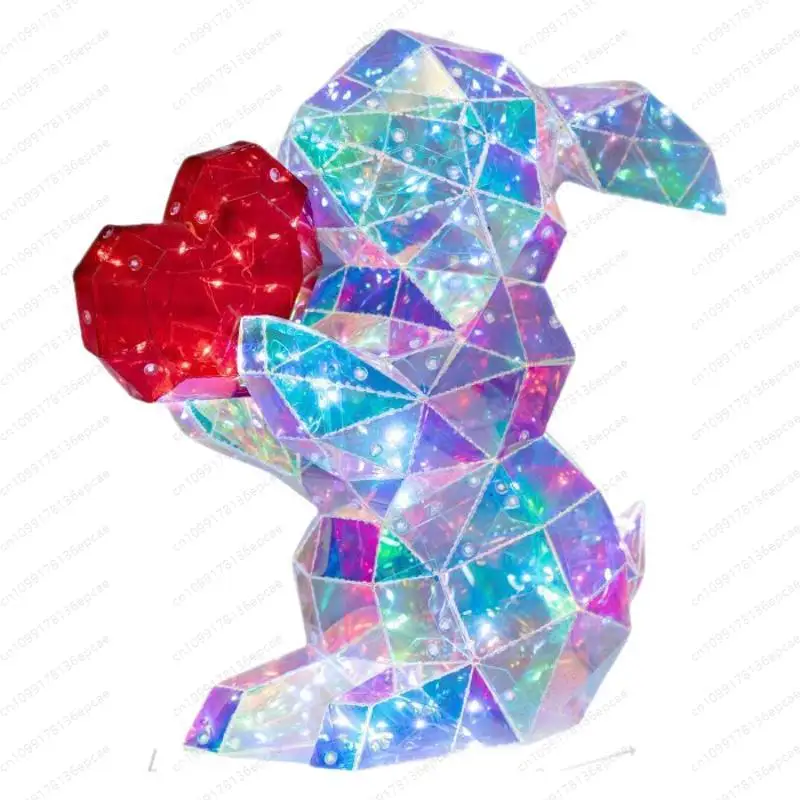 Luminous Symphony Hugging Rabbit Decoration Valentine's Day Send Girlfriend Night Light Ornament Atmosphere Creative Gifts