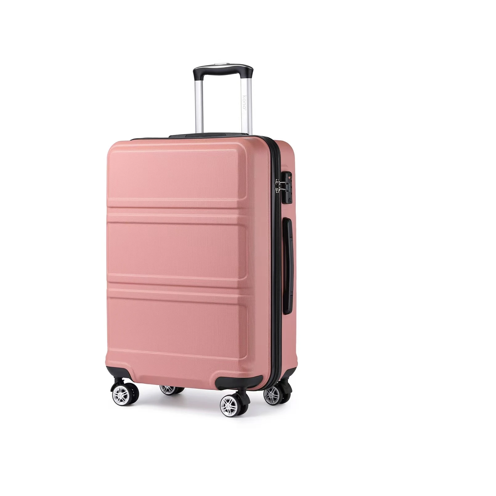 KONO 4 wheels 41L Lightweight & Robust ABS Medium Trolley Suitcase suitcase TSA Lock Twin wheels