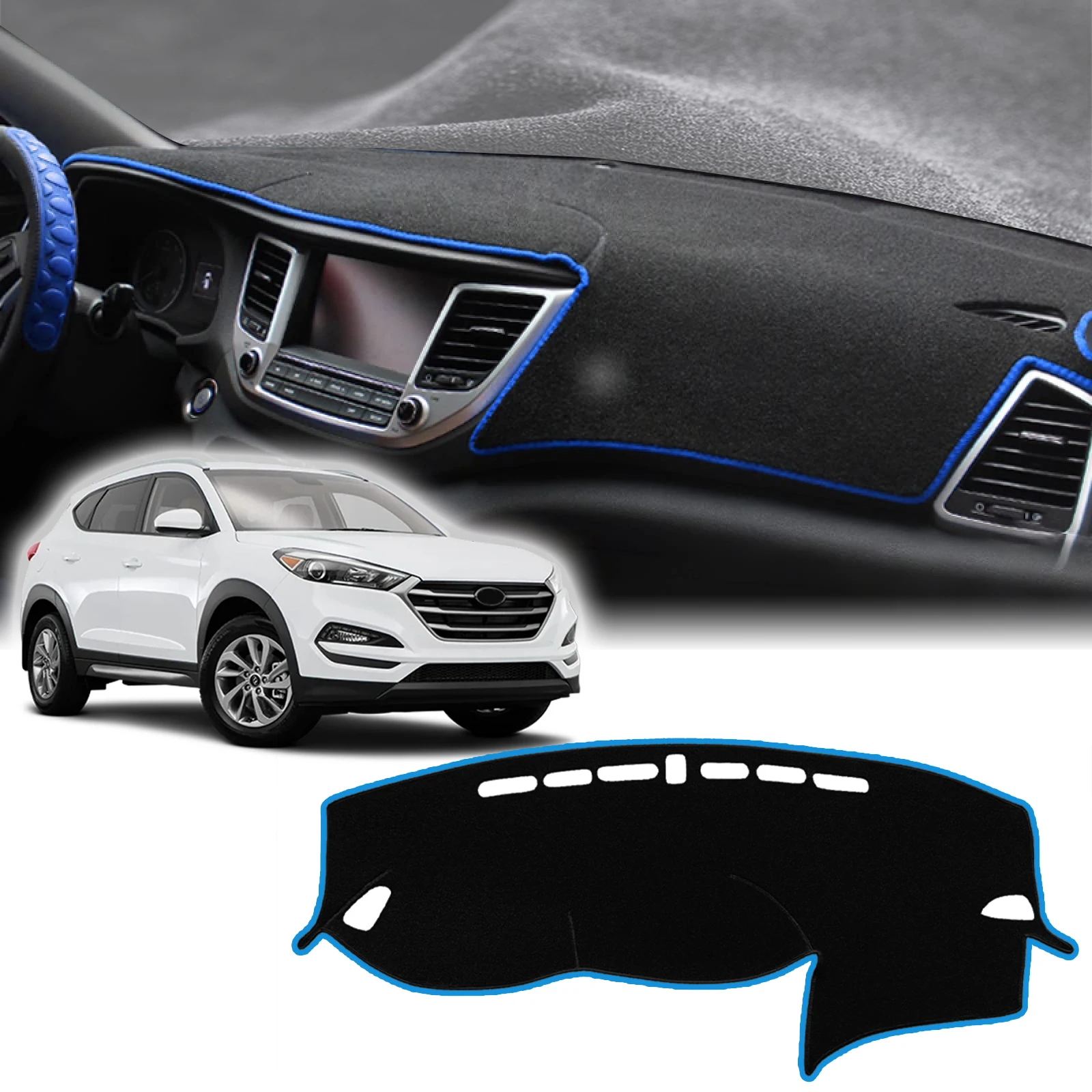 

fit for Hyundai Tucson 2015 2016 2017 2018 Car Dashmat DashMat Sunshade Dashboard Cover Pad Protective Carpet Accessories