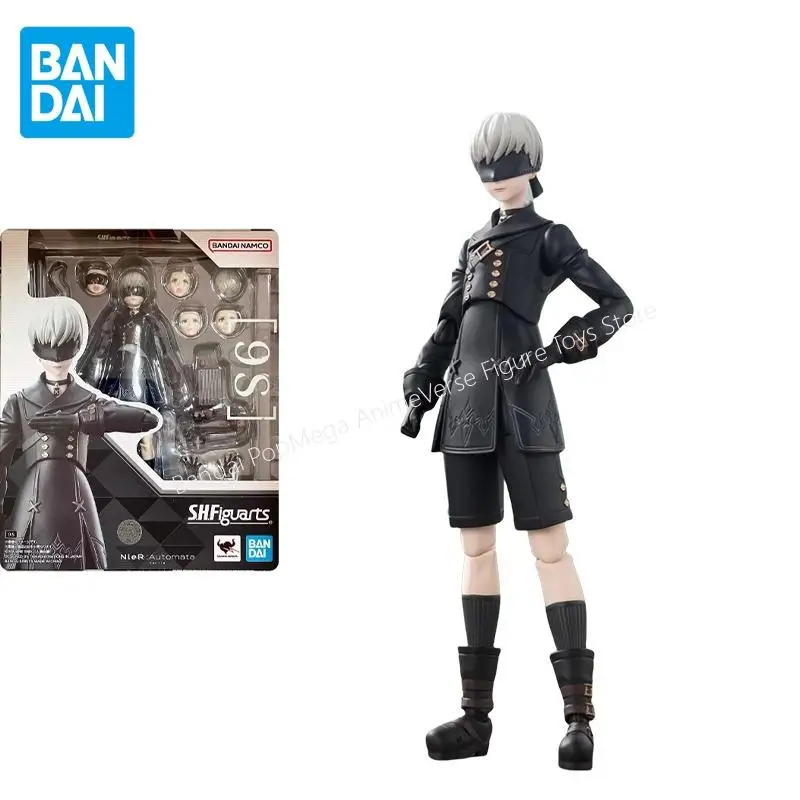 بانداي الأصلي NieR: Automata أنيمي الشكل SHF NieR: Automata Ver1.1a 9S ألعاب شخصيات الحركة للأطفال هدية تحصيل نموذج