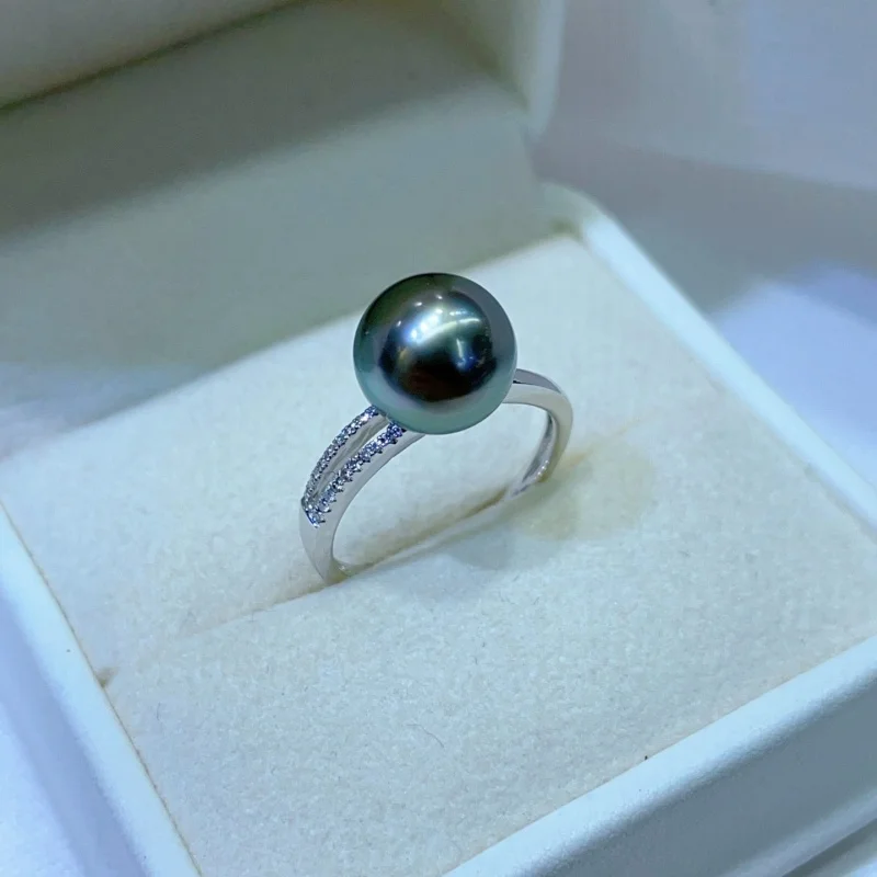 

SGARIT Nanyang Sea Water Rings 18K Gold inlay Round Pearls 9.5-10mm for Women Niche Design Luxury