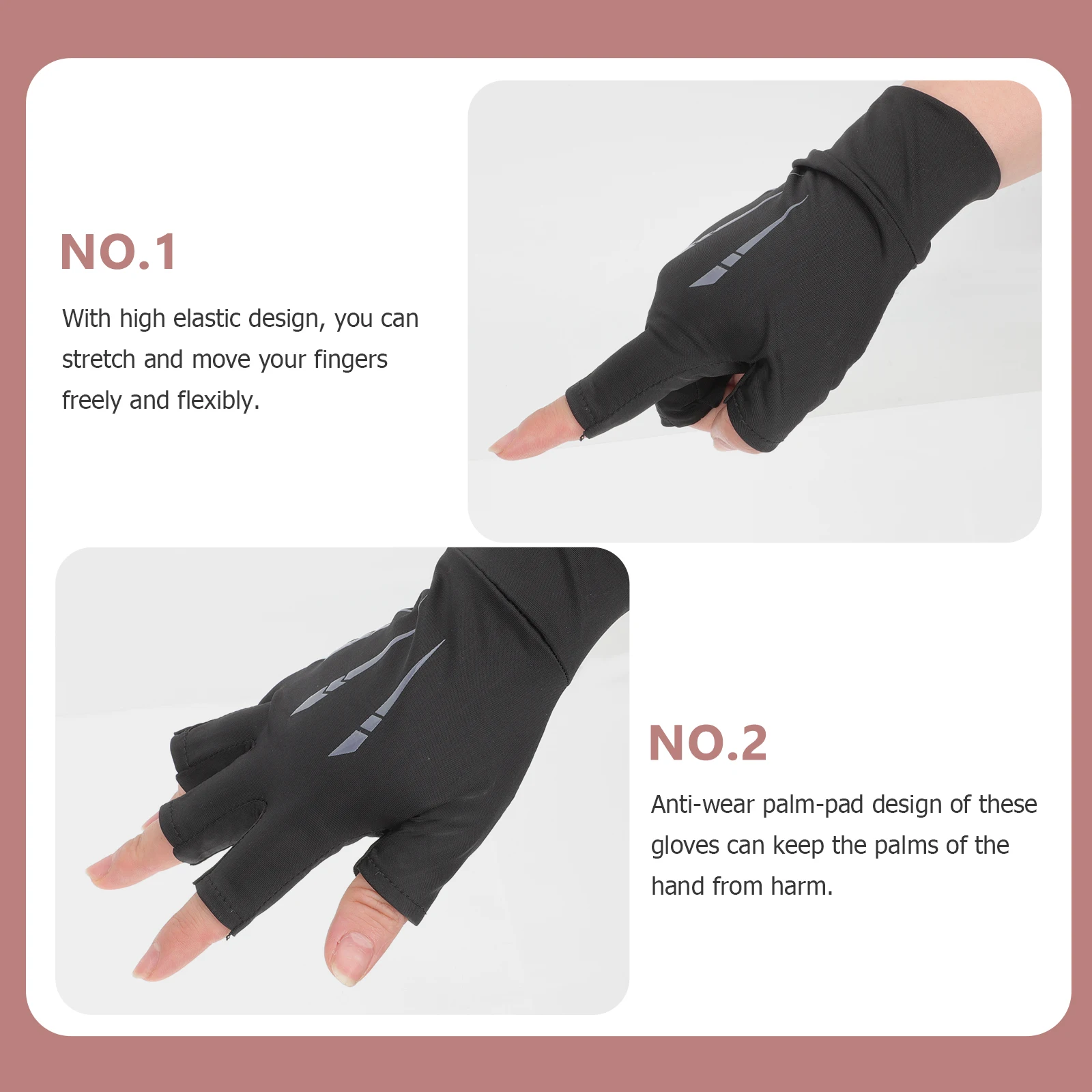 1 زوج قفازات الصيد في الهواء الطلق الحرير الجليد واقية من الشمس تنفس المضادة للانزلاق عالية المرونة حماية النخيل قفازات رياضية للنساء الرجال #1