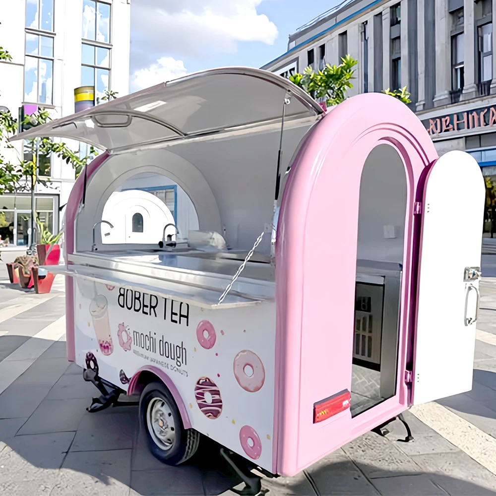 

BBQ Food Truck for Sale: Mobile Ice Cream Taco Sweet Corn Shop Off-Road Camper Box Truck Fast Food Trailer for Entrepreneurs