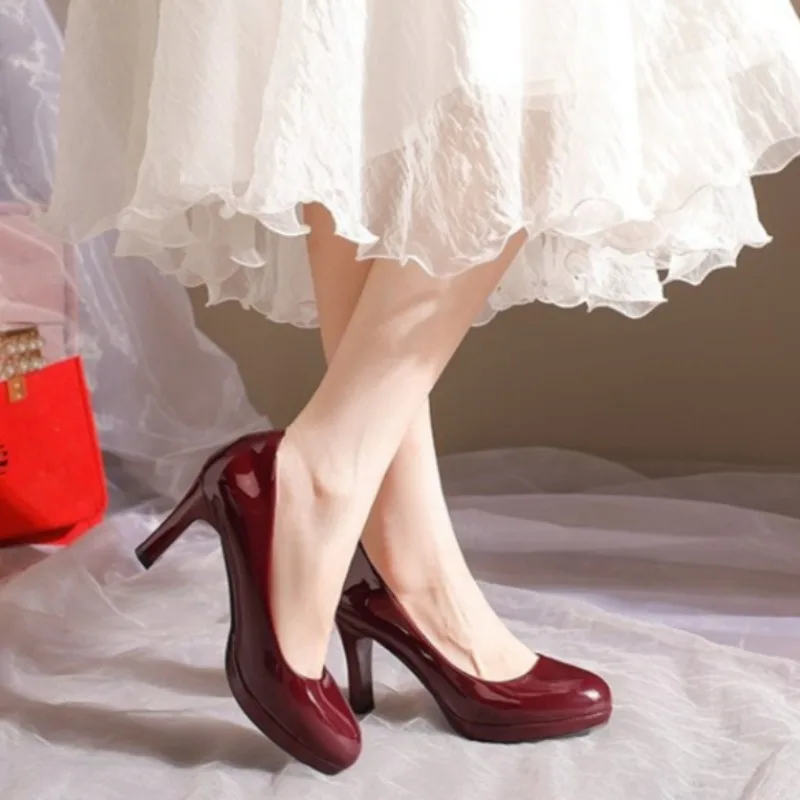 

Shoes Ladies Pumps Medium Heel Nude Sexy High Heels Weeding Shoes Women Office Work White Pumps Party Shoes