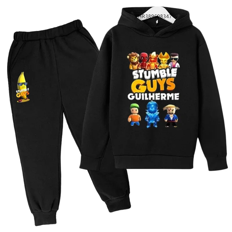 Tumble Guys Kleidung Hoodie Sweatshirt Hosen Set Mode geeignet 3-12 Jahre Jungen Mädchen Kinder Oberbekleidung Herbst Winter