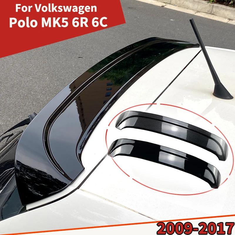 

Заднее крыло багажника для VW Polo MK5 6R 6C 2009-2017, автомобильный спойлер, задний плавник, крышка, защита, модификация кузова, аксессуары для тюнинга