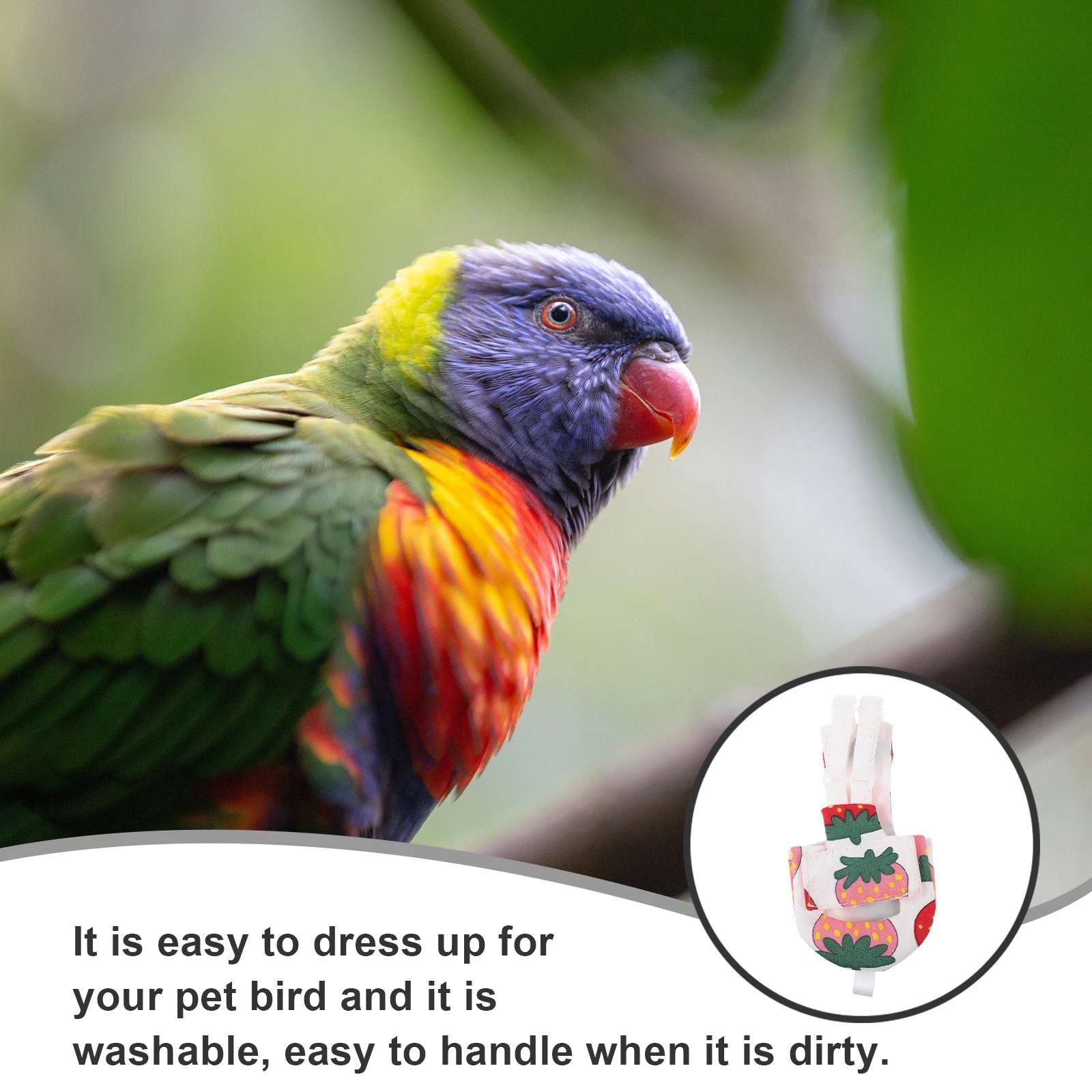 

Pet Parrot Clothes Parrot Diaper with Exquisite Sewing Premium Material Easy to Dress Up Fashionable and Attractive
