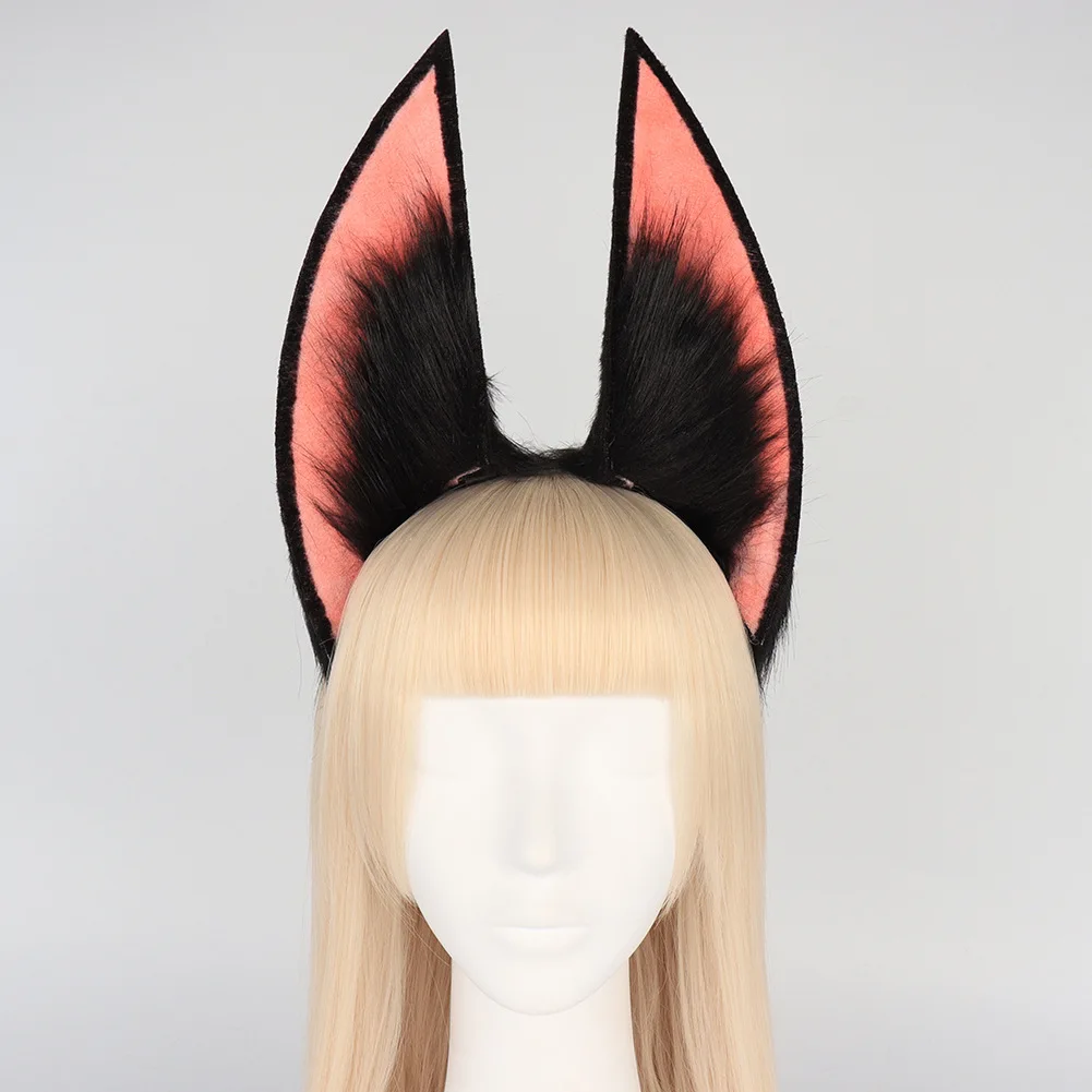 Game Genshin Impact Tighnari Headband Cosplay Women Plush Fake Ear Props Fur Headbands Halloween Hair Hoops Accessories Party