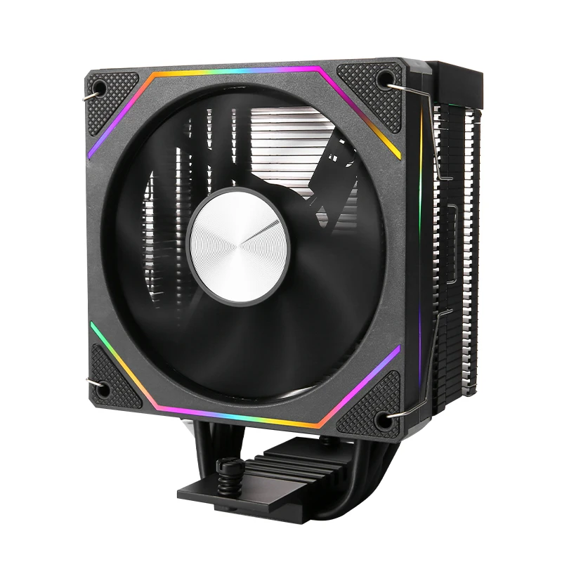 XUANFENG互換 i5 i7 i9 x99 AM4 AM5対応 高効率 ブラック 4ヒートパイプ 120mm ARGBファン CPU空冷クーラー LGA2011-3 115x 18xx 1200 1700