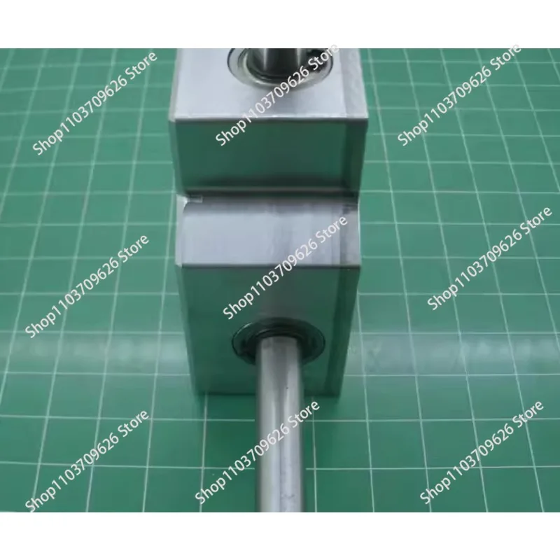 

90 degree commutator spiral bevel gear box small reduction ratio 1:1 double output shaft 8MM gear reducer assembly