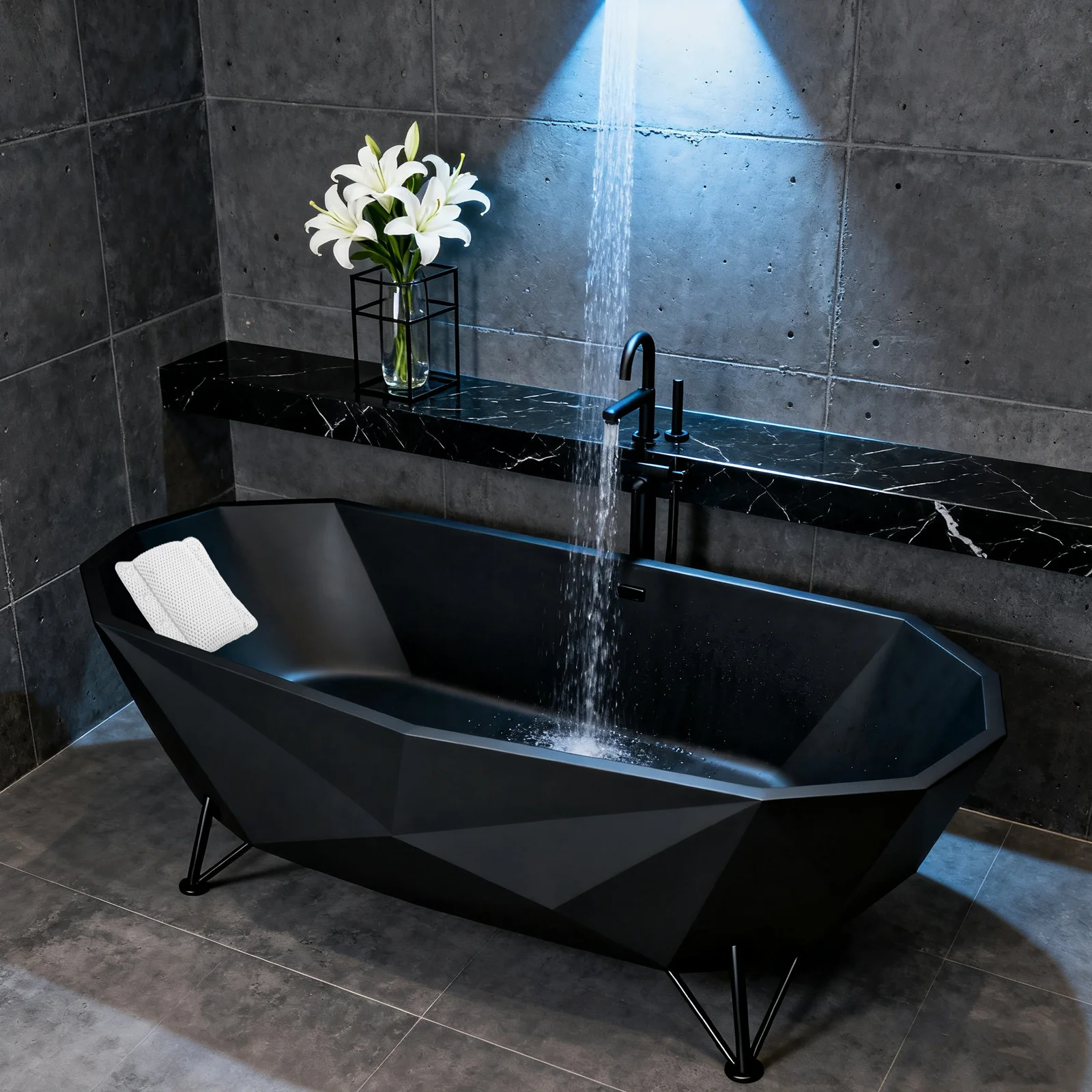 

Bathtub Pillow Headrest Ergonomic Neck Back Support Non-Slip Suction Cups Soft Thickened Bath Cushion Mesh Tub