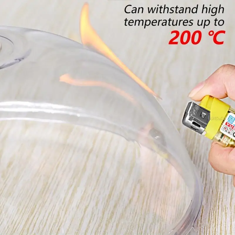 27RB Микроволновая пищевая крышка прозрачная пластина Крышка прозрачная микроволновая печь с высокой термостойкой подходящая для