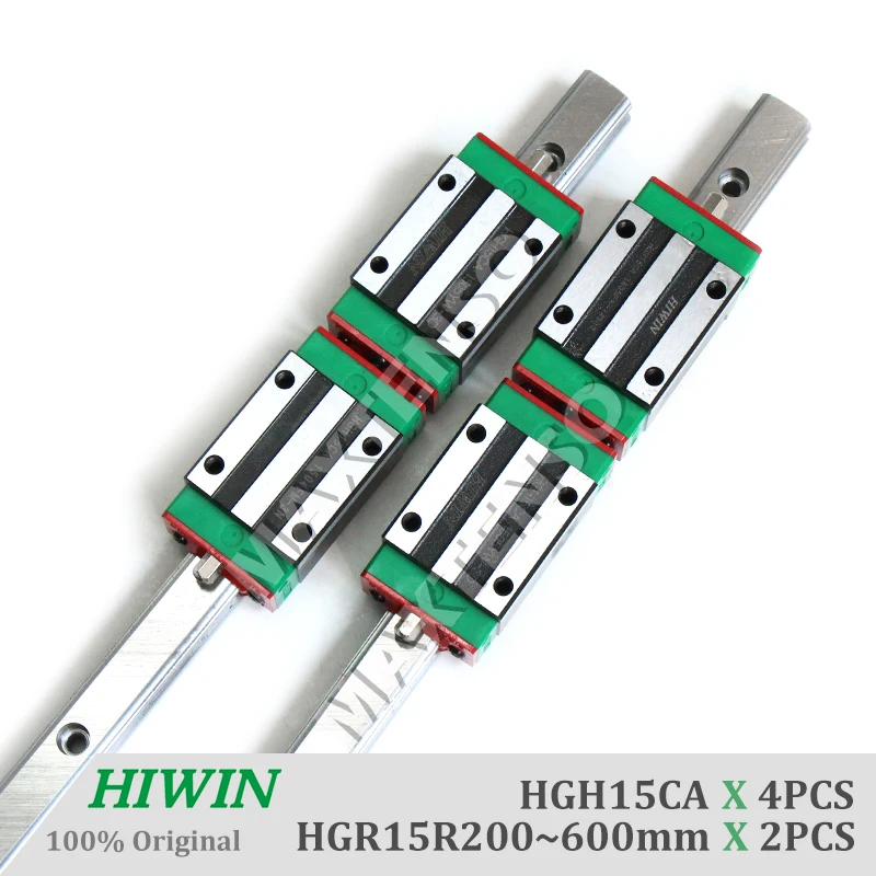 

HIWIN Linear Rails HGR15 HGH15CA Blocks Carriage Router CNC Rail 200 300 350 400 500 600mm Linear Guideways High Load Capacity