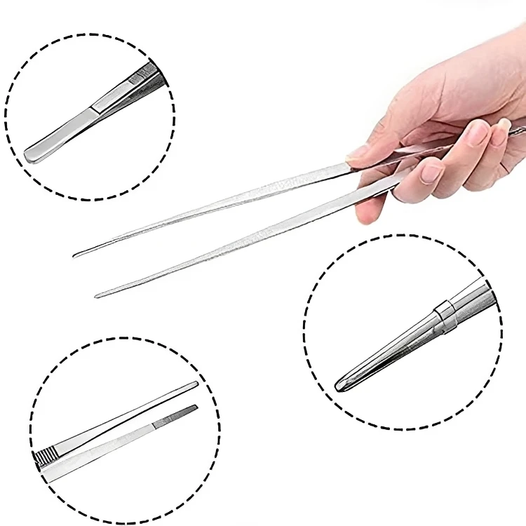 Multifunktionale Grillzange aus Edelstahl, Lebensmittelzange, BBQ-Clip, Küchenhelfer, Kochpinzette, Buffet-Werkzeug CFQJ006 – Detail 3
