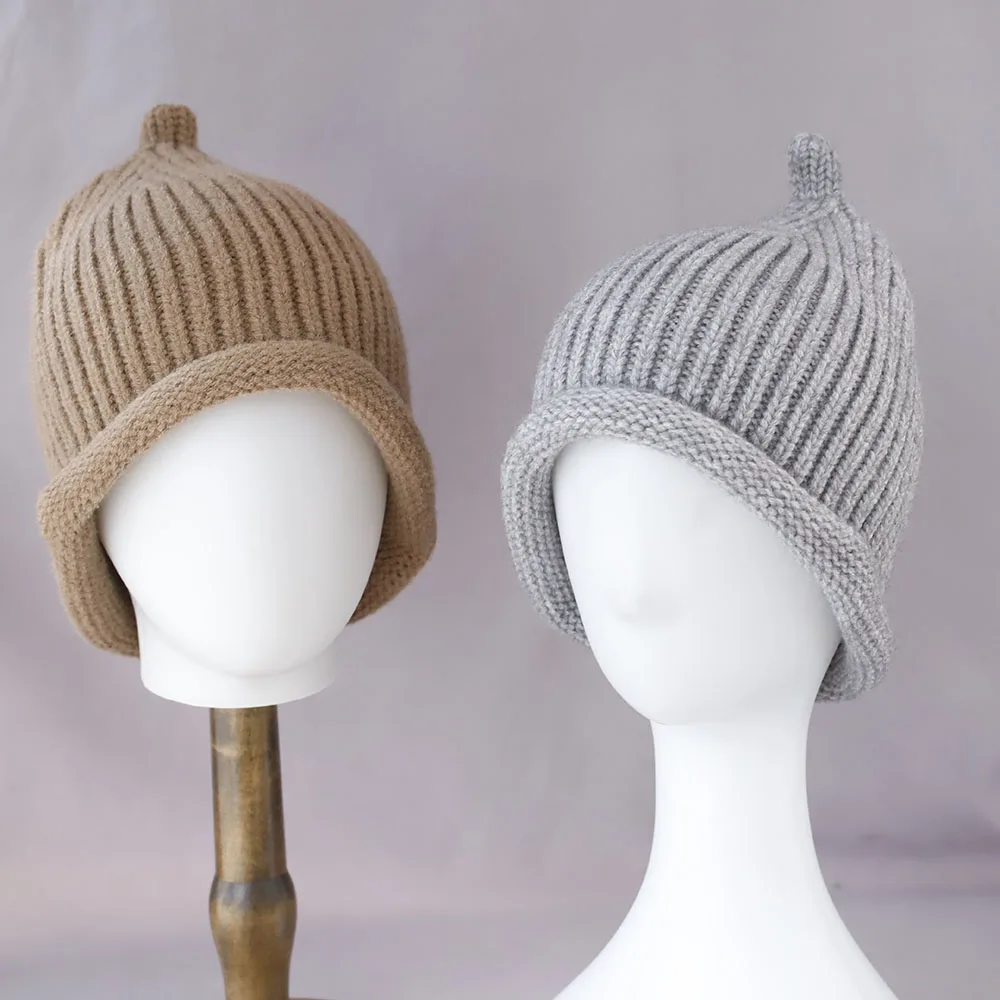 Topi Musim Dingin Y2K Terbaru 2025, Topi Wol Musim Dingin Wanita, Topi Hangat Modis Model Nipple, Topi Wanita Polos Dewasa, Penutup Kepala