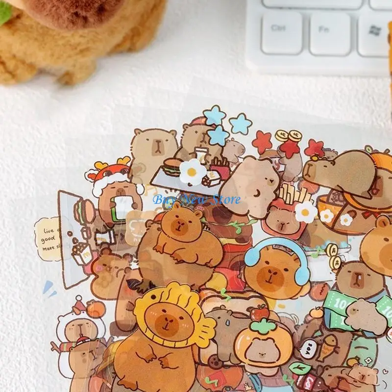 

20CE Cartoon Animal Sticker Water Resistant PET Sticker for Water Bottle Notebook Journal Phone Case Laptop Scrapbook Sticker