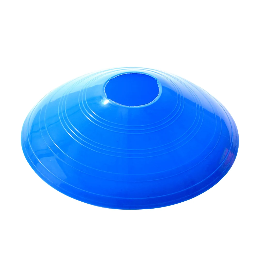 

12pc Football Training Discs Ergonomic Lightweight Marker Cones Soccer Rugby Drill Equipment High Visibility Blue For Kids