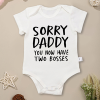 Sorry Daddy You Now Have Two Bosses Funny Baby Onesie Creative New Cute Newborn Girl Boy Clothes Cotton High Quality Bodysuits