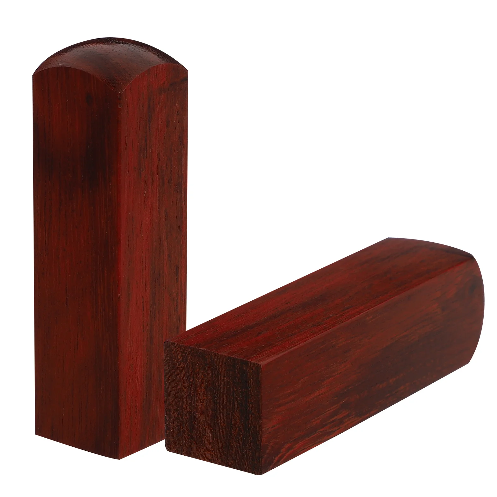 

2Pcs Wooden Seal Square Stamps Red Sandalwood Blank DIY Craft Stamp Set for Scrapbooking Practical Engraving Block Stamp