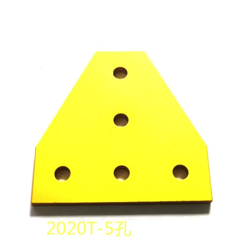 Aluminum 5-hole/7-hole 2020/3030/4040/4545 Connecting Plate T-shaped L-shaped Reinforcement Plate Right Angle Connection Black