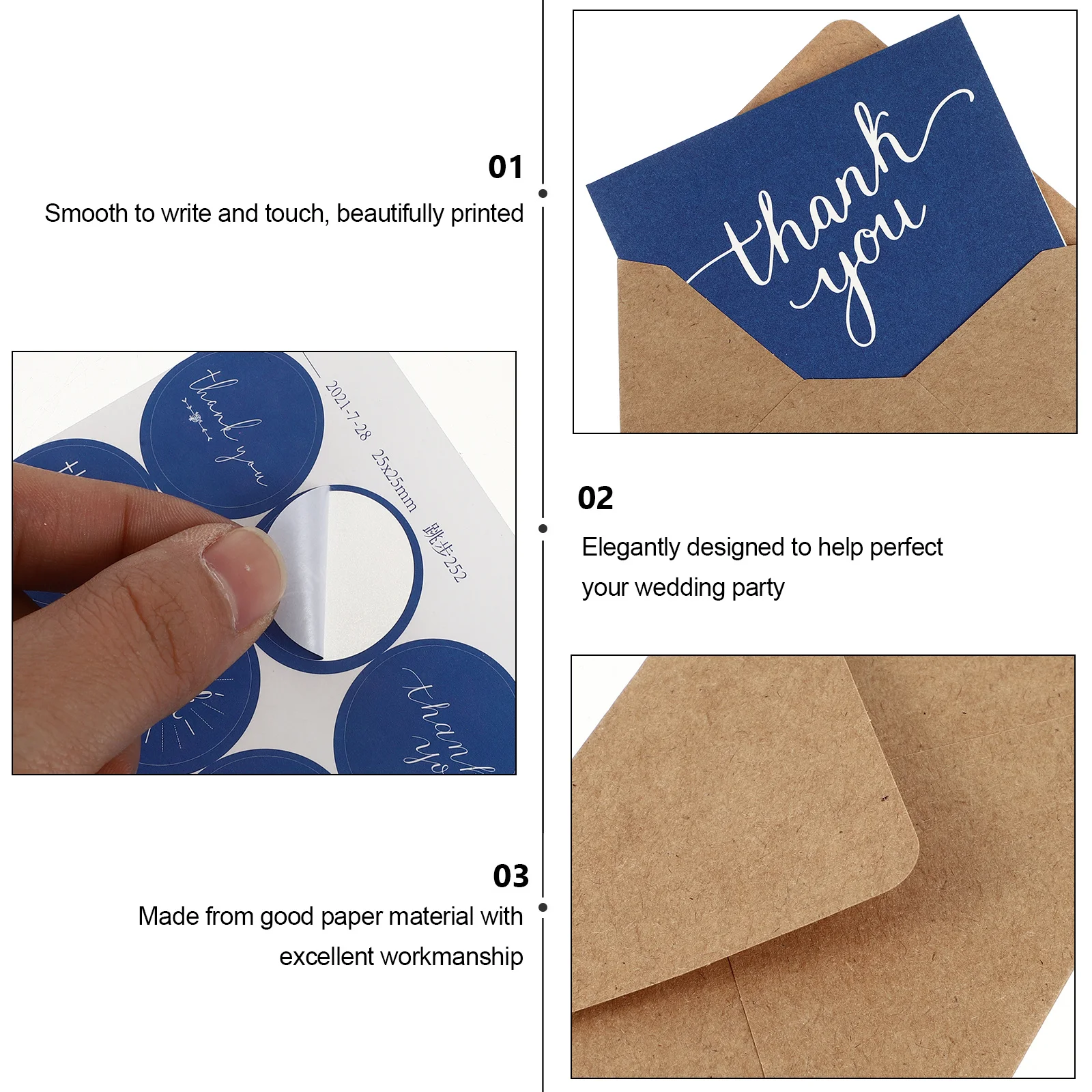 

16 шт., свадебные открытки с благодарностью и конвертами, гладкие письменные принадлежности для детского душа, свадебный душ, товары для вечеринок, декоративные заметки с благодарностью