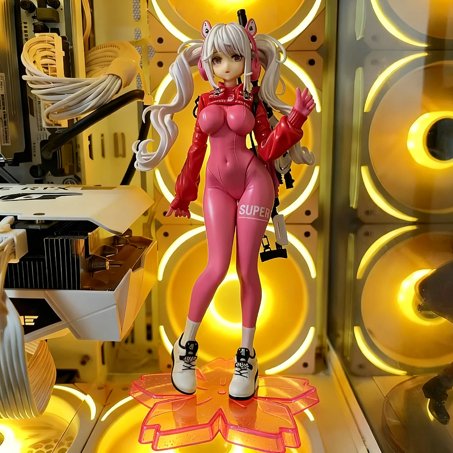 تمثال إلهة النصر نيككي، زينة مكتبية لغرفة بمنظر بحري، ديكور لعلبة الكمبيوتر، نموذج تجميعي من مادة البي في سي #4