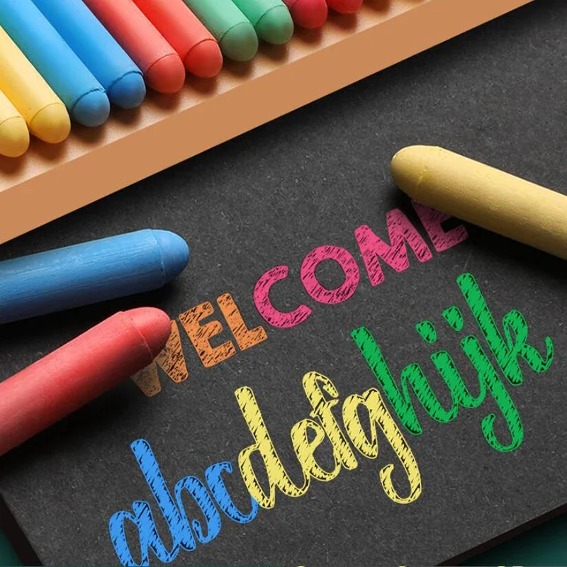 4/6/12pcs Non-toxic Blackboard Whiteboard Dust Free Chalks Painting Drawing Pens Kawaii Chalk Markers for School Office Supplies