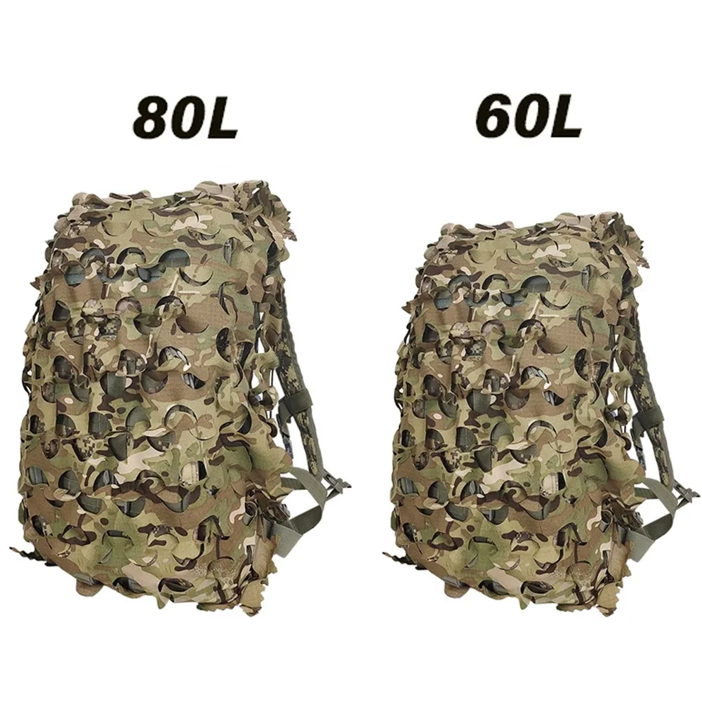 New Tactical 3D Camouflage Backpack Cover 60L 80L Outdoor Hunting Airsoft Backpack Cover Hunting Equipment