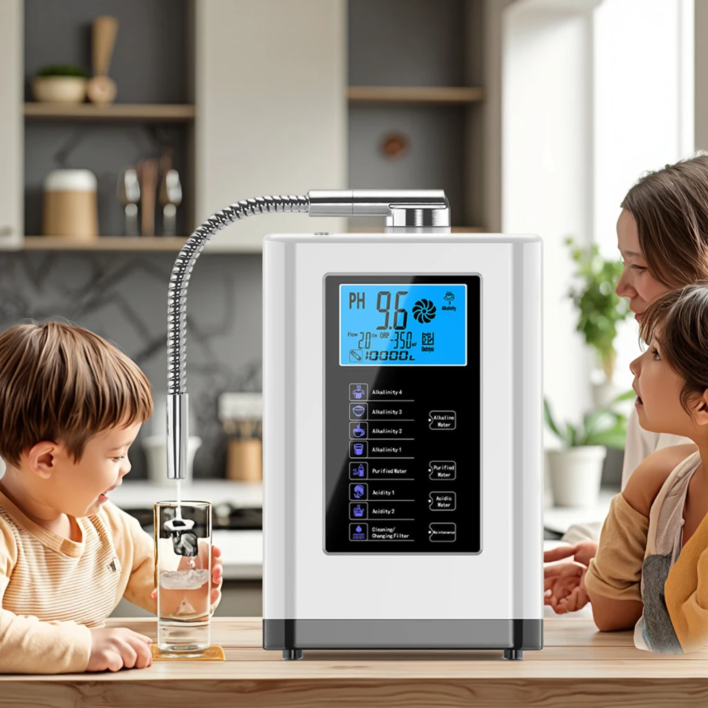 Upgraded Alkaline Water Machine for Stronger Electrolysis Effortlessly Get pH 10.5 Alkaline Water pH 3.5 Acidic Water