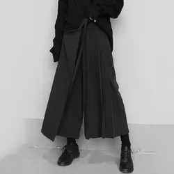 Y2k Pants for Men Techwear Black Color Gothic Punk Japanese Fashion Harajuku YY Design Baggy Men's Pants Wide Leg Trousers