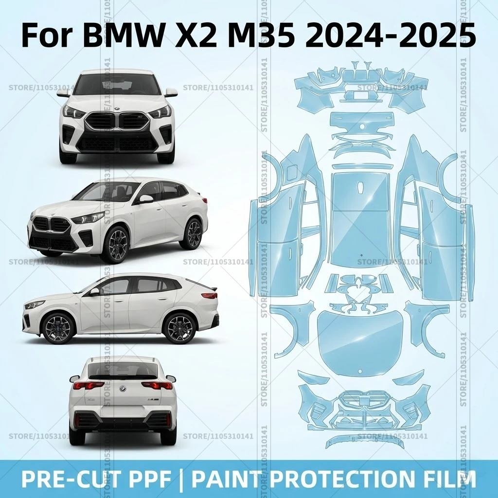 

For BMW X2 M35 2024-2025 Pre-Cut Paint Protection Film PPF Transparent Car Film Automotive PPF Full Vehicle Professional
