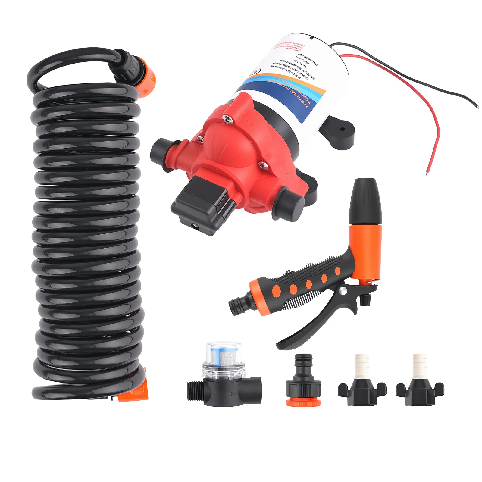 

Boat Washdown Kit 12V for Marine Yacht RV 3GPM Water Pump System 70PSI