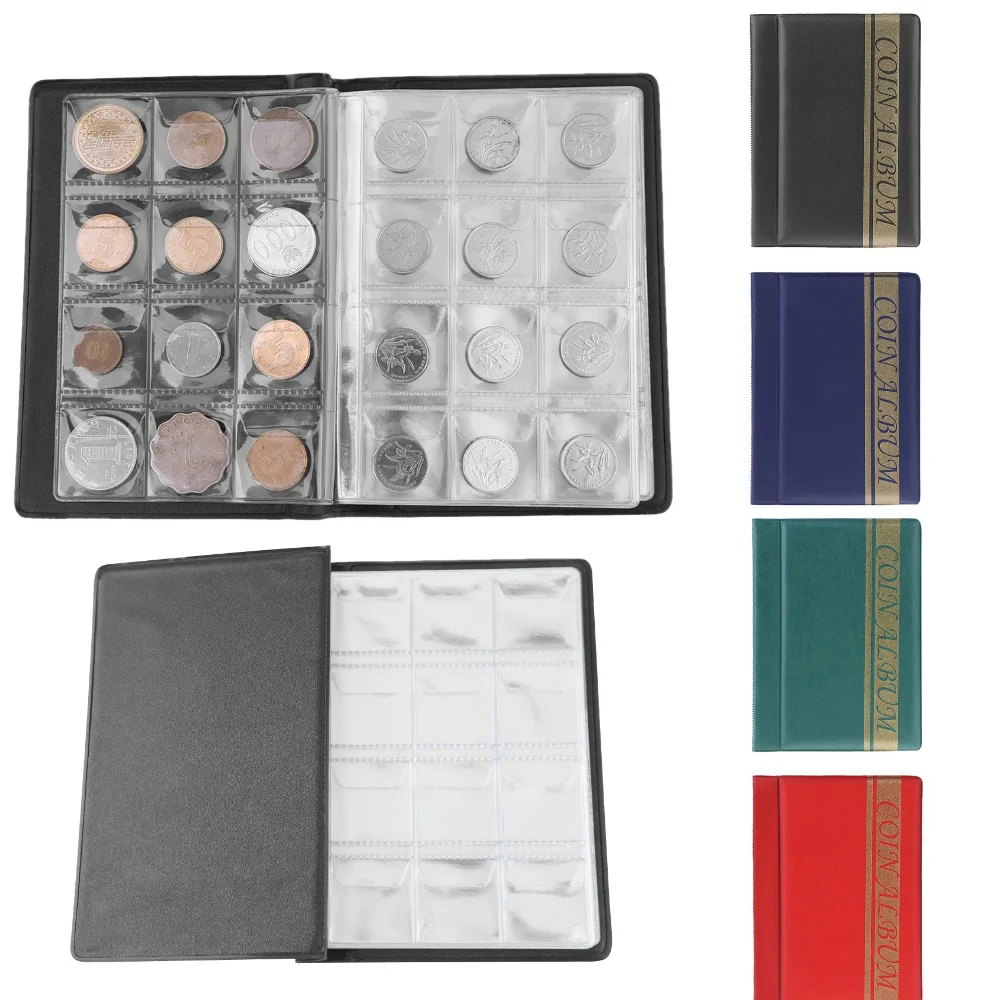 120 Pockets Coins Collection Book Special Design PVC Commemorative Coin Holders Smooth Transparent Durable Household Accessories