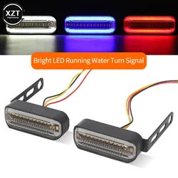 12V Universal LED Motorcycle Turn Signals Light DRL Flowing Water Flasher Rear Stop Light Moto Lightings Indicator Amber Blinker